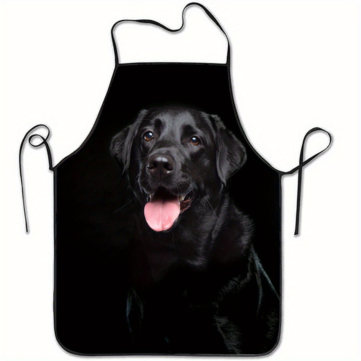 Home Cooking For Dogs - ブラックラブラドール犬柄エプロン1枚 - 家庭のキッチン、ベーキング、料理に最適