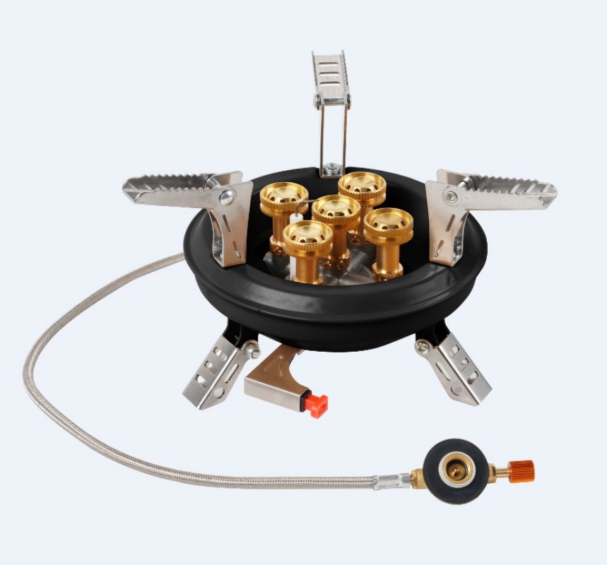 Home Cooking Gas - BRS-201A ポータブルキャンプガスストーブ 16000W 高圧プロパンブタンガスバーナー 屋外緊急ストーブ ピエゾ点火付き