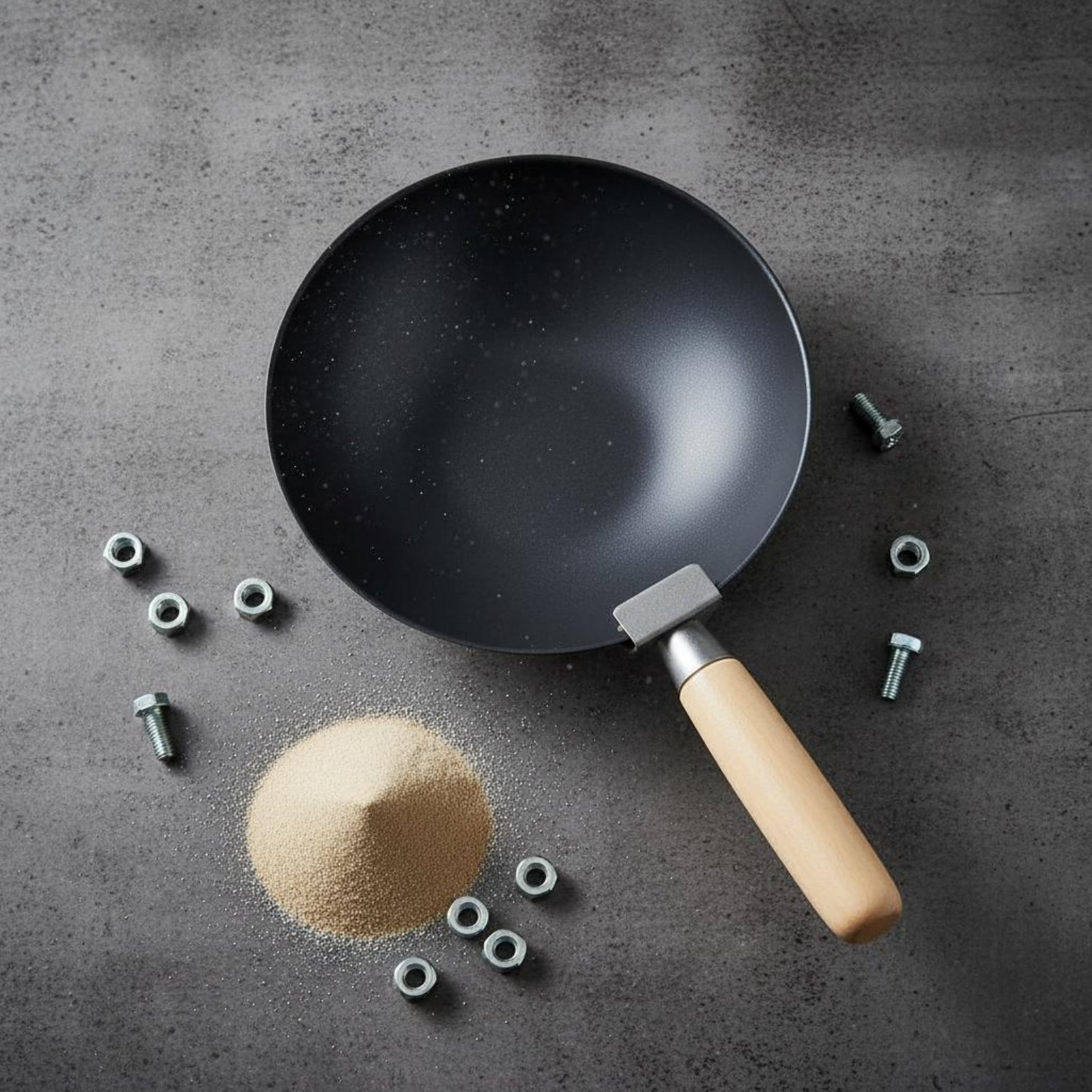 Wok Carbon Steel - セメント混合用レードル 耐摩耗性ハンドヘルドセメント混合用レードル ペイント混合用レードル 頑丈な塗装用レードル 錆びにくい
