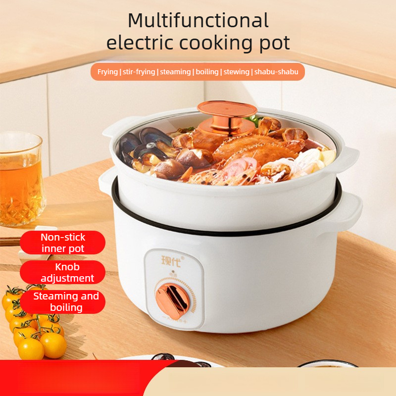 Home Cooking Appliances - 多機能ミニ電気鍋ポータブル学生寮電気調理鍋麺スープ揚げ物家庭用キッチン家電