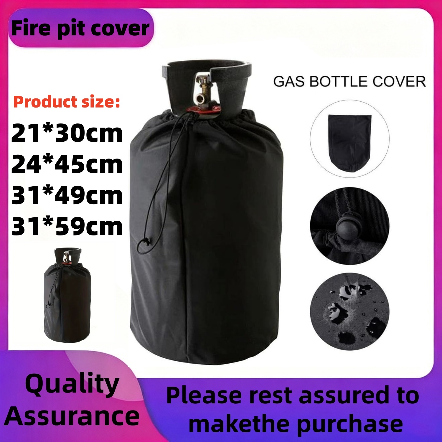 Home Cooking Gas - asky ガスボトルカバー 防水コーティング付き 保護プロパンタンクカバー 日焼け防止