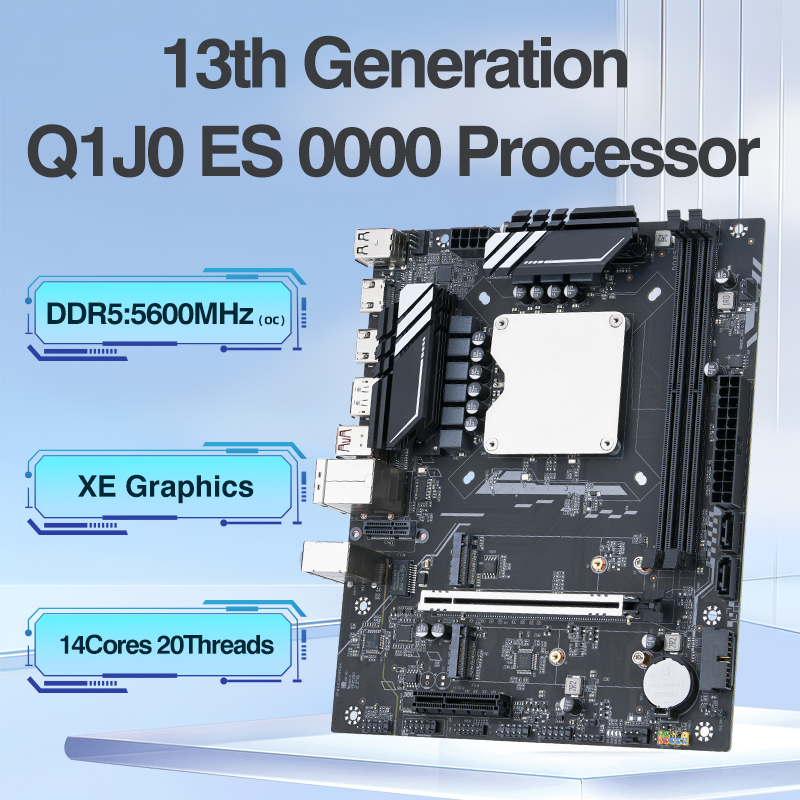Home Cooking Videos - コンピューターマザーボードセット,13コアCPUコンボ,日曜大工ゲーム,インターポーズキット,q1j0,es 0000,14c20t,ddr5 ram,デスクトップ