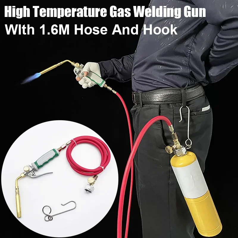 Home Cooking Gas - 1.6mホースとフック付きの高温ガス溶接ガン,プロパンシリンダー,溶接メンテナンス,フラミンサー,ガス溶接トーチ