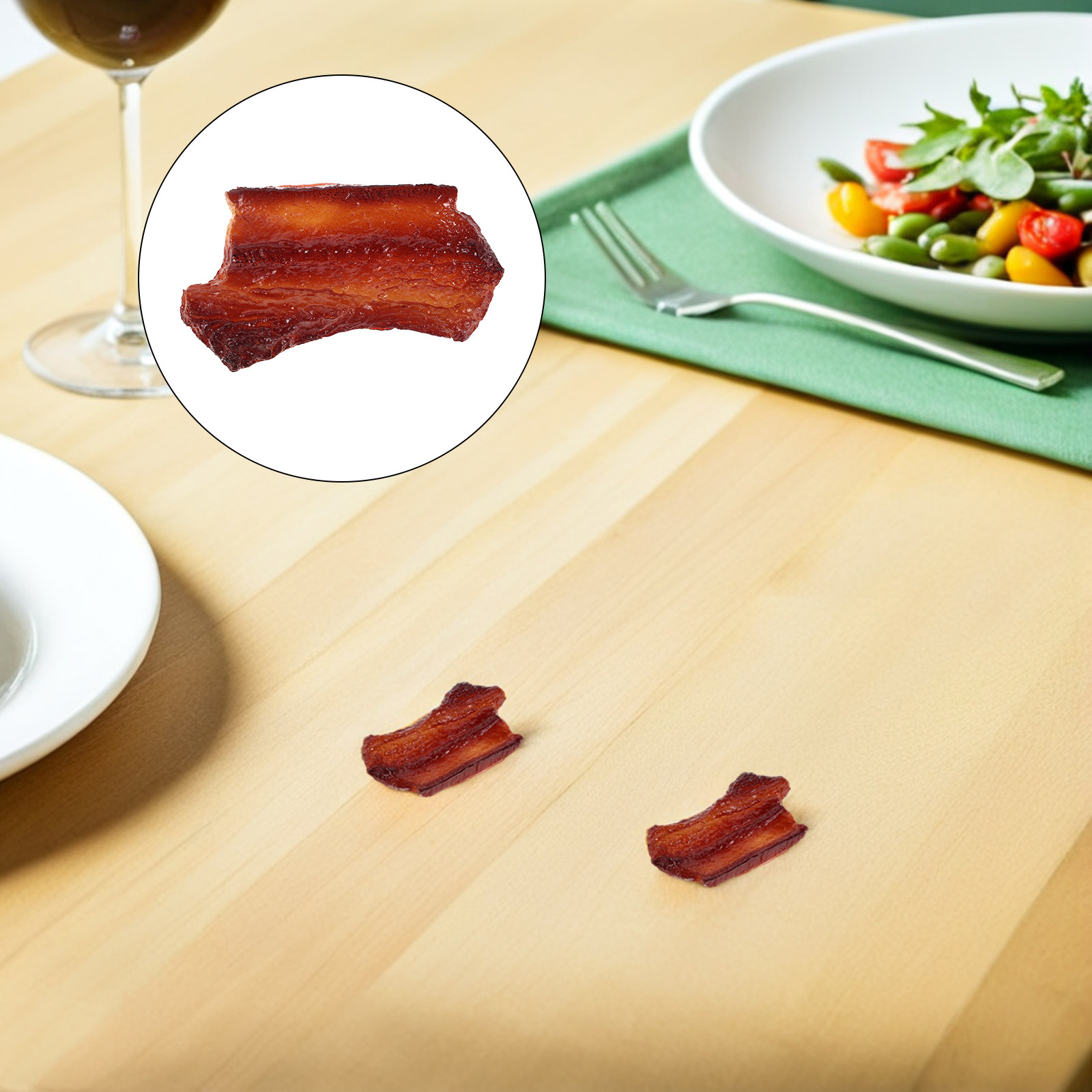 Home Cooking Menu - 5個入り リアルな人工赤豚バラ肉 フェイクフード プロップ レストランのディスプレイ メニュー撮影