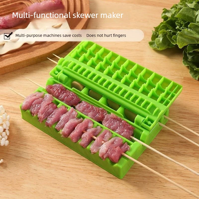 Home Cooking Appliances - ベストセラー多機能肉串刺し機、簡単で速いBBQケバブメーカーツール、家庭用キッチン、屋外パーティー、バーベキューに再利用可能