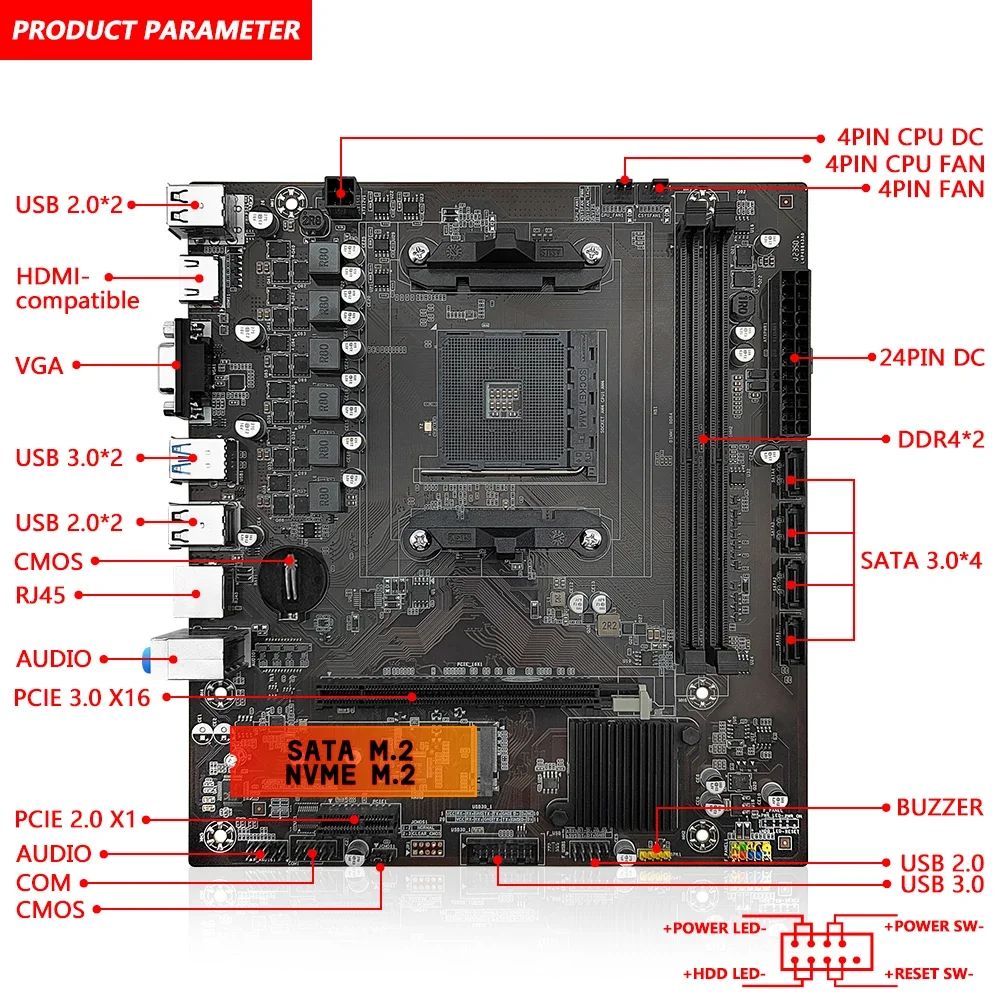 MACHINIST B450 マザーボード AMD プロセッ - Home Cooking Videos のレビューと価格