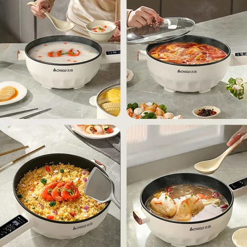 多機能電気鍋,焦げ付き防止電気フライヤー,家庭用蒸し器,コン - Home Cooking Appliances のレビューと価格