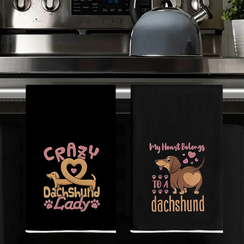 2枚、バレンタインデーの黒背景犬をテーマにしたスローガンキッ - Home Cooking For Dogs のレビューと価格