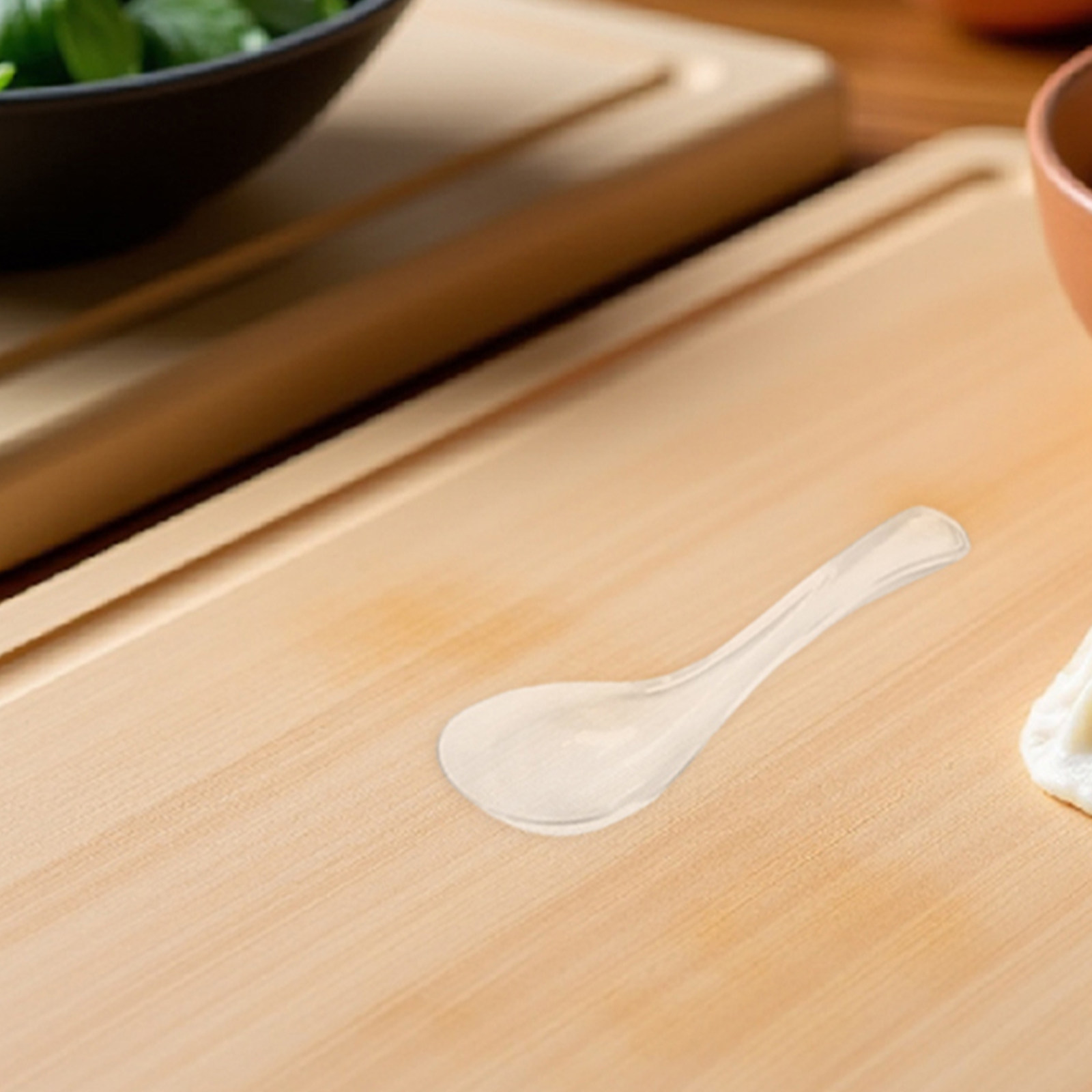 透明なアジア風ガラススプーン、滑らかな表面のスープ・ライスス - Home Cooking In Chinese のレビューと価格