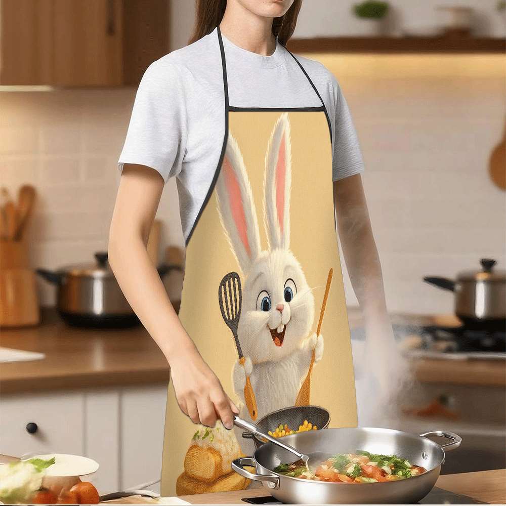 楽しい動物をテーマにしたエプロン1枚、かわいいウサギのシェフ - Home Cooking Cafe のレビューと価格